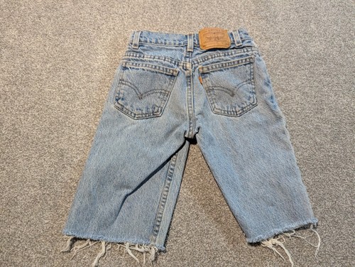 Vintage Levis Jeans Youth 7X 550 Orange Tab Cutoff 90s Made In USA - Picture 7 of 17