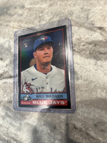 2025 Topps Heritage Ssp Will Wagner Black Holo Rc 20/76 - Bild 3 von 5