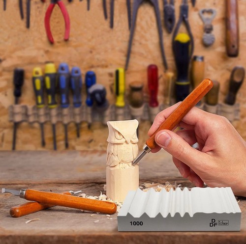 Durable 1000 Grit Whetstone Sharpener for Woodworking Tools, Chisels & Gouges - Picture 3 of 17