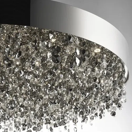 Mystic LED 30" Polished Chrome Pendant Ceiling Light Mirror Smoke 39657MSKPC - Image 2 of 4