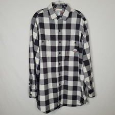 Rasco FR Shirt Mens XL Black White Flame Resistant Work Button Up NFPA 2112 CAT2