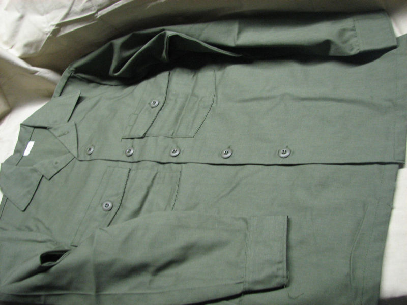 pickle suit shirt utility new 14 1/2 x 33 military vintage