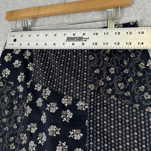 Ann Taylor LOFT gonna donna 2 nero beige patchwork svasata fata anni 90 Y2K boho - Foto 4 di 8