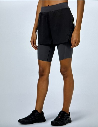Lululemon LAB Alacer Shorts Black Grey Can 10 Aus 14 - Picture 6 of 18