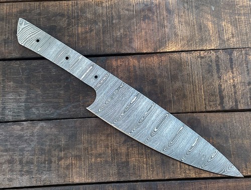Damascus Steel Custom Handmade Chef Knife Blank Knife Making Supplies KPro 26 - Picture 6 of 7