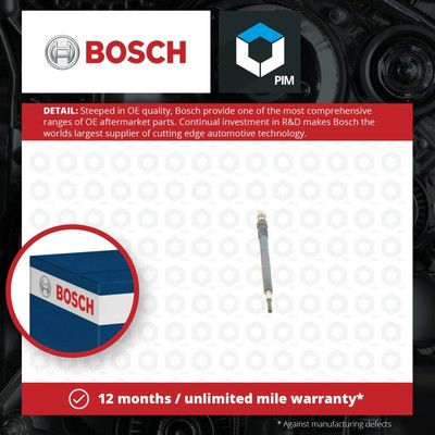 Glow Plugs Set 4x fits MERCEDES SLK250 R172 2.2D 12 to 16 OM651.980 Bosch New