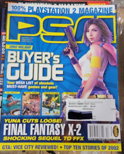 PSM Playstation 2 Magazine Holiday 2002 #66 Final Fantasy X-2 GTA Vice City
