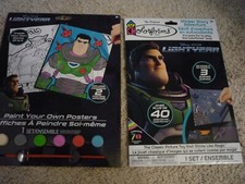 Colorforms  Paint poster Disney Buzz Lightyear Pixzar - New-TWO ITEMS