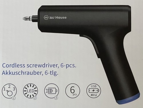 WIHA zai Hause 4V Akkuschrauber 6-tlg. - 2 Ah - 5 Nm - 4 Bits - USB-C NEU OVP! - Bild 1 von 8