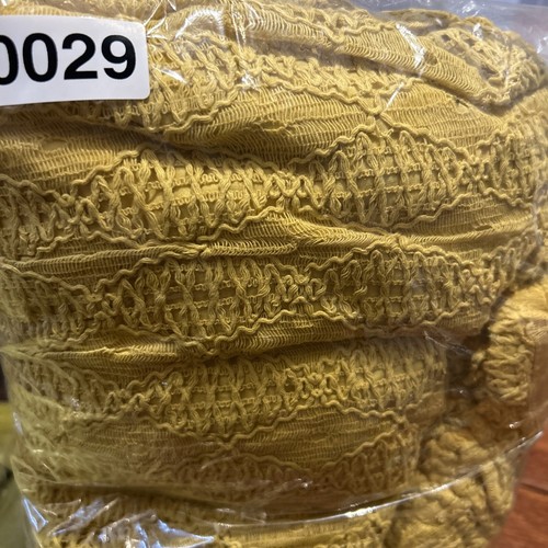 New Lulu's Summer Travels Lace Tiered Maxi Dress Yellow Medium Boho Sleeveless - Picture 9 of 9