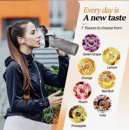 Fruit Fragrance Water Bottle With 7 Round Fruit Rings, Airs Up Dupe - Picture 4 of 4