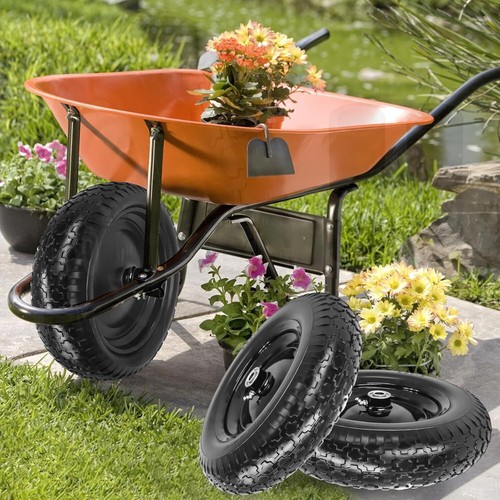 14.5” 4.80/4.00-8 Flat-free Solid Tire and Wheel with 3/4 & 5/8 Bearing 3" -6... - Picture 3 of 8