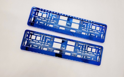 License Plate Holder Color Blue Shiny Number for VW Ford Audi Kia - Bild 5 von 24