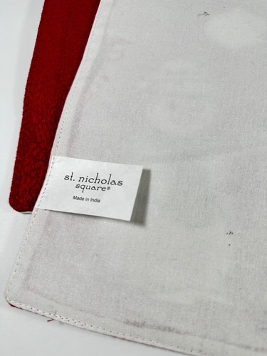 Set of 4 St. Nicholas Square Embroidered Placemats with Snowman and Snowflakes - Bild 5 von 6