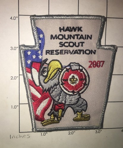 Hawk Mountain Scout Reservation 2007 Patch - Boy Scouts - Pennsylvania  - Picture 2 of 2