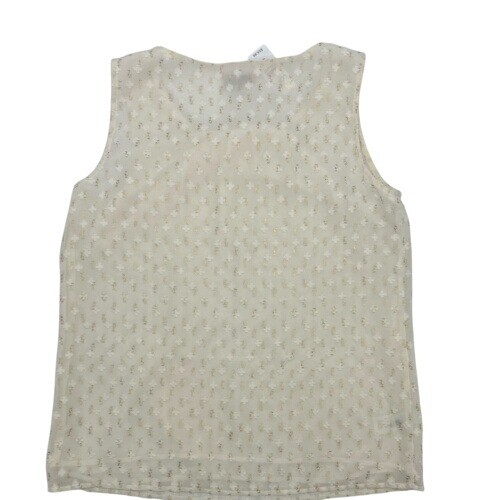 Neu mit Etikett Loft ärmellose Bluse in Creme & Gold U-Ausschnitt gefüttert Größe Small - Bild 5 von 10