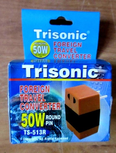 50 Watt Round Pin US to Foreign Travel Converter Step Up Plug - Picture 3 of 10