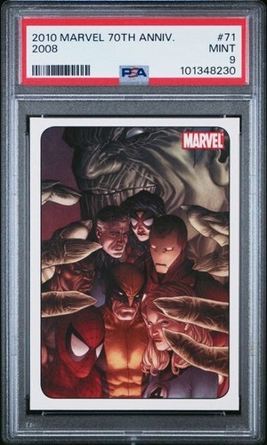 Rittenhouse 2010 Marvel 70th Anniversary Card 2008 #71 - PSA 9 POP 1 None Higher - Picture 1 of 2