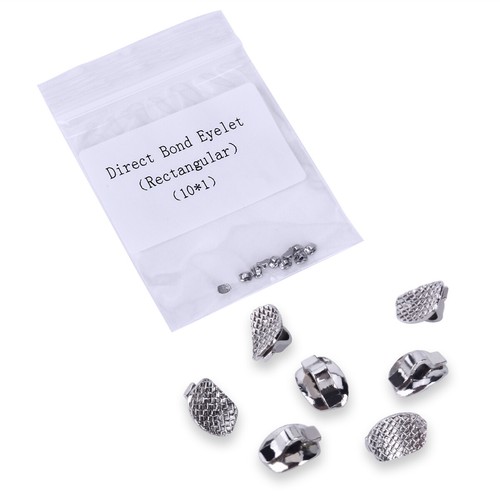 AZDENT Dental Orthodontic Lingual Buttons Bondable Round/Rectangular Mesh Base - Picture 34 of 44
