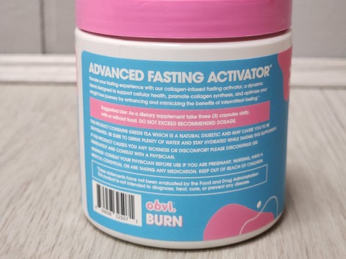 BRAND NEW: OBVI - COLLAGENIC BURN FAST - 90 CAPSULES - 30 SERVINGS - WEIGHT LOSS - Picture 5 of 7