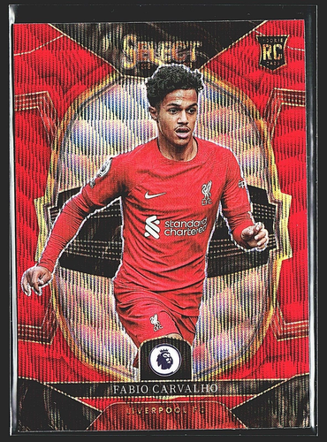 2022-23 Panini Select Red Wave Fabio Carvalho Rookie #56 Liverpool FC - Imagen 1 de 2