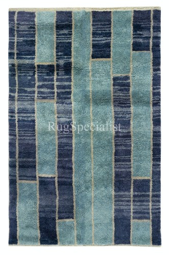 New Handmade Tulu Rug in Blue Tones. 100% Wool. Custom Options Available - Picture 1 of 5