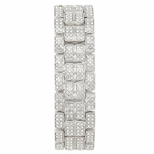 Bling-ed Out Round Luxury Mens Watch Color Dial Bling-ed Out Bracelet - L0504DXB - Picture 54 of 57