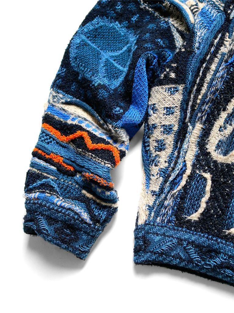 KAPITAL 7G BORO Gaudy sweater knit brand new navy made in KAPITAL 7G BORO Gaudy sweater knit brand new navy made in