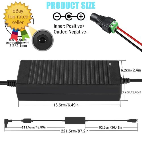 24V 8A Power Supply Adapter AC 100-240V to DC 24 Volt 8 Amp 192W Power - Picture 2 of 8