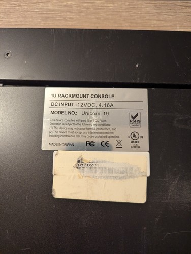 StarTech Duraview 1U Rack Console - Unicorn 19 - Do Not Have Means to Test - Picture 4 of 4