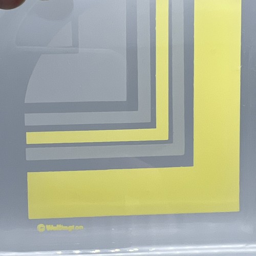 Wellington 4er Set Acryl Schmuck Geschirr gelb geometrische Streifen - Bild 17 von 24
