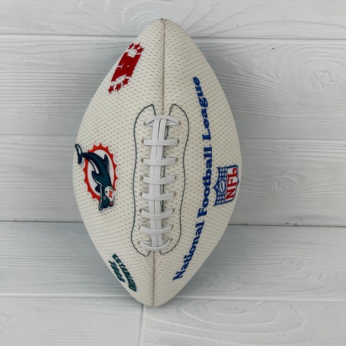 Bola de fútbol americano antigua vintage de colección de los Miami Dolphins de la NFL - Imagen 4 de 11
