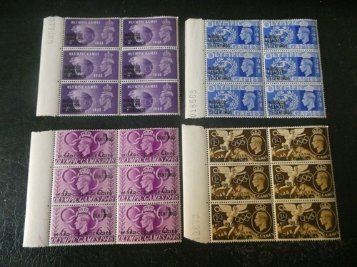 MORROCO AGENTURES SPANISH 1948 OLYMPICS MNH BLOCKS 6