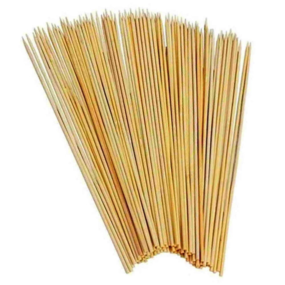 1/10/50/100/200/500/1000/5000 BBQ BAMBOO STICKS Wooden Skewers Sticks 30cm - Image 2 of 3