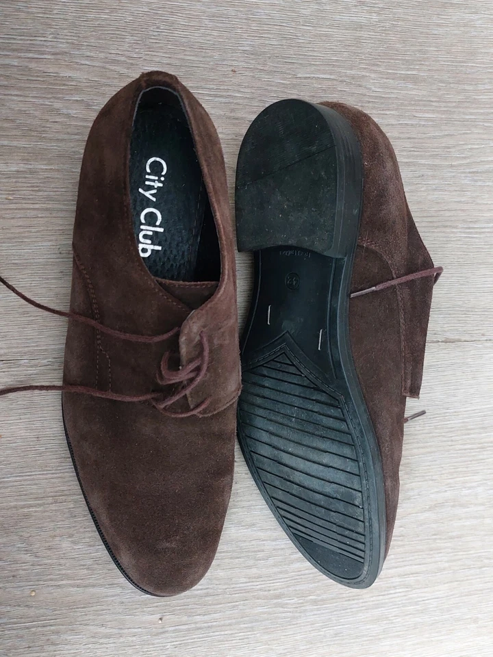 Mocassins cuir daim marron CITY CLUB. Pointure 42 TBE. - Photo 4/4