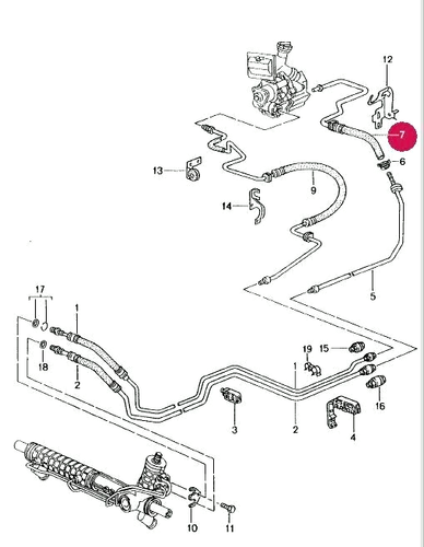 Porsche 986 Boxster Power Steering Pump Return Line 98634743906 - Picture 2 of 9