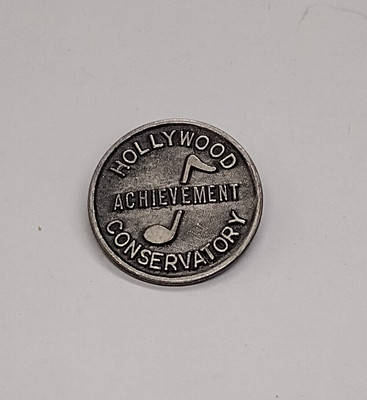 Hollywood Conservatory Achievement Award Vintage Gray Lapel Tack Pin