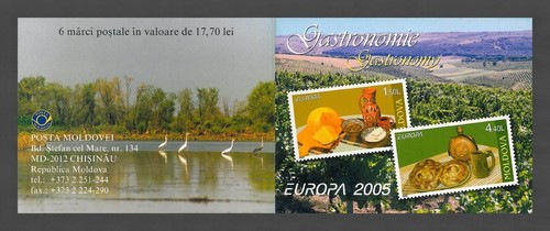 Estampillas de Moldavia Europa 2005 - gastronomía montadas sin montar o nunca montadas - Imagen 2 de 3