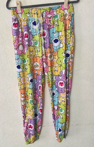 Care Bears Sleep Pajama Pant Soft Joggers Colorful Woman M 8-10  Rainbow Pockets - Bild 1 von 11