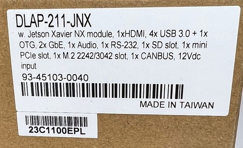 NUEVO ADlink DLAP-211-JNX NVIDIA Jetson Xavier NX Edge AI Plataforma de Inferencia Nuevo en Caja - Imagen 2 de 8