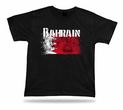 Bahrain flag Tshirt T-shirt Tee top city map Arabic bahr two seas Basic APPAREL