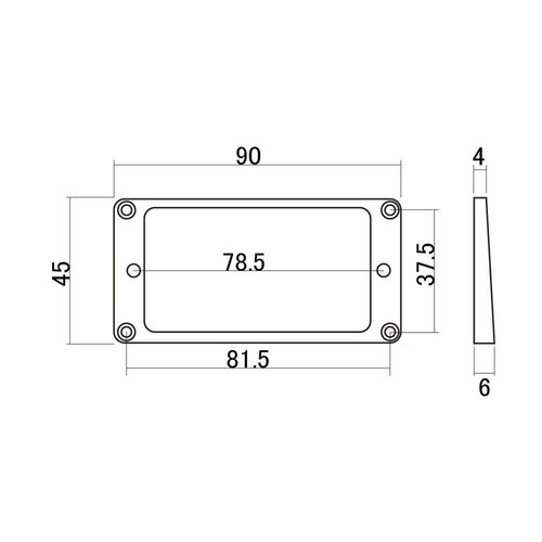 Hosco MR-1FB Les Paul Mounting Ring for Humbucker, neck position, black - Picture 2 of 2