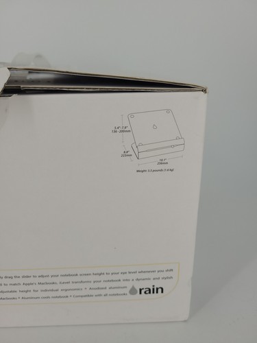 Rain Design iLevel 2 Adjustable Height Aluminum Laptop Stand - Picture 13 of 18