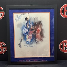 John Starks New York Knicks Signed Framed 16x20 Photo Autographed Steiner CX COA