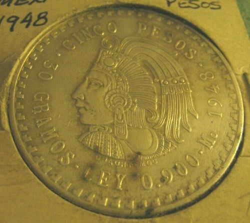 1948 5 Pesos Cinco Pesos Mexiko Mo - Bild 1 von 6