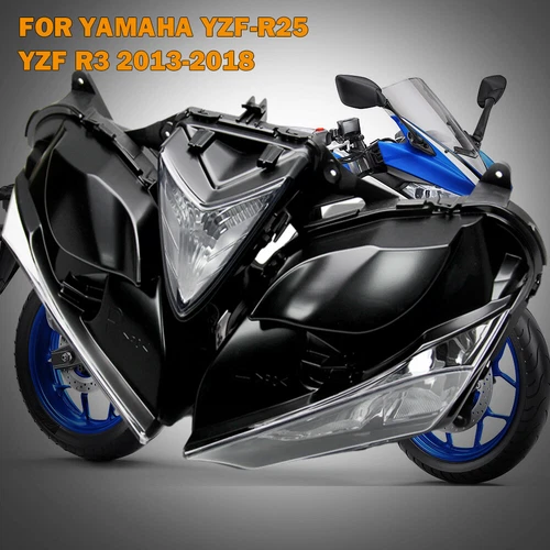 Headlight Lamp Assembly for Yamaha YZF-R3 YZF-R25 2013 2014 2015 2016 2017 2018 - Picture 3 of 17