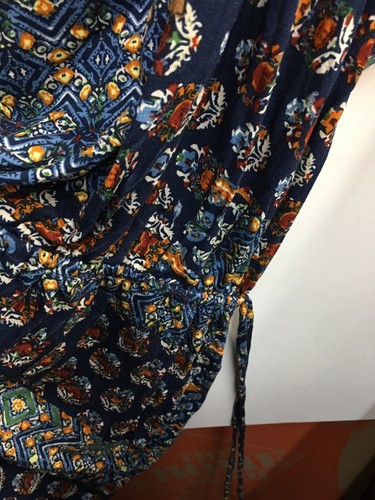 Sociology Women's Maxi Dress Sz 2xl Blue / White Print New - Picture 3 of 4