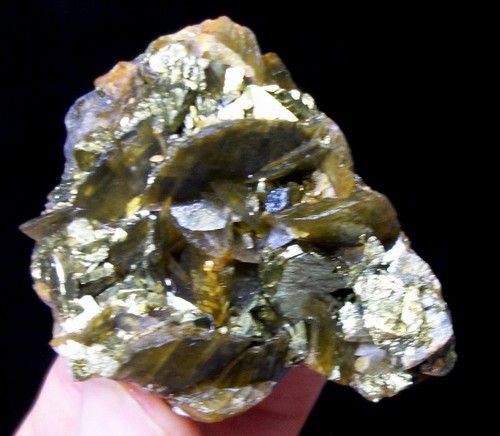 44 mm Calcopirita Dorada Brillante sobre Siderita Espécimen Mineral China 3437 - Imagen 2 de 4