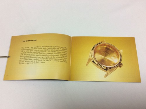 ROLEX YOUR ROLEX OYSTER VINTAGE BOOKLET IN ENGLISH 1989 + FREE SHIPPING  - Bild 6 von 12