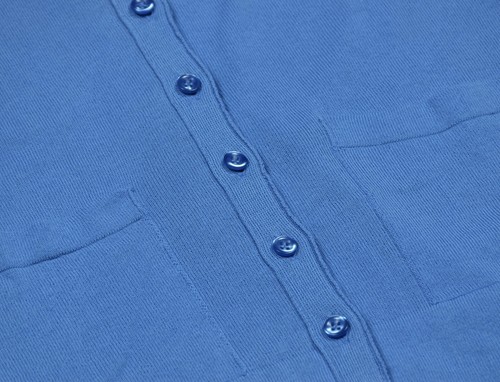 Pennyblack MAX MARA Knitted Blue Lightweight Cardigan Short Sleeve Pullover XS S - Picture 2 of 5